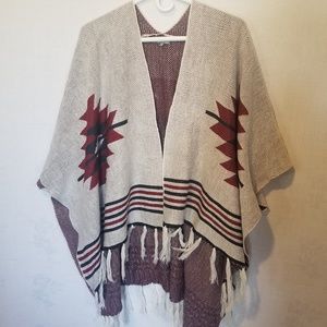 Charlotte Russe Aztec Print Poncho